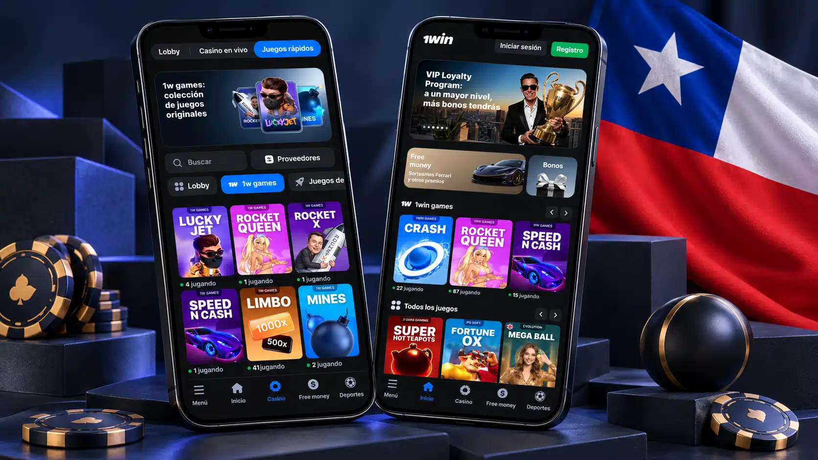 Juegos, apuestas y consulta de movimientos