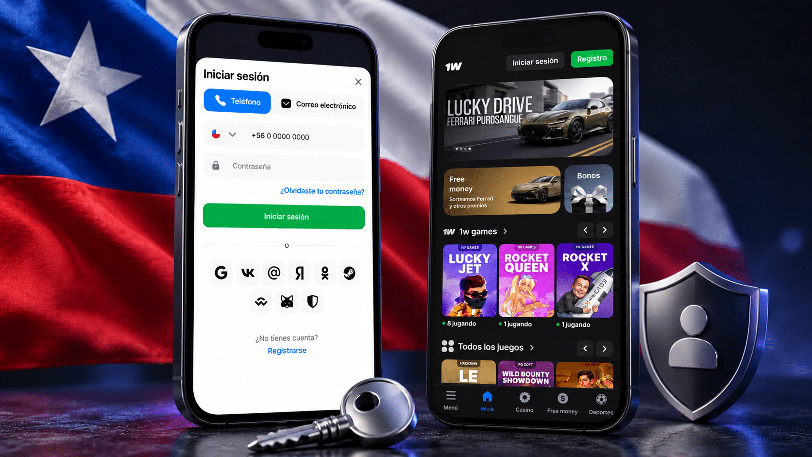 Acceso a la cuenta de 1win en Chile desde el celular