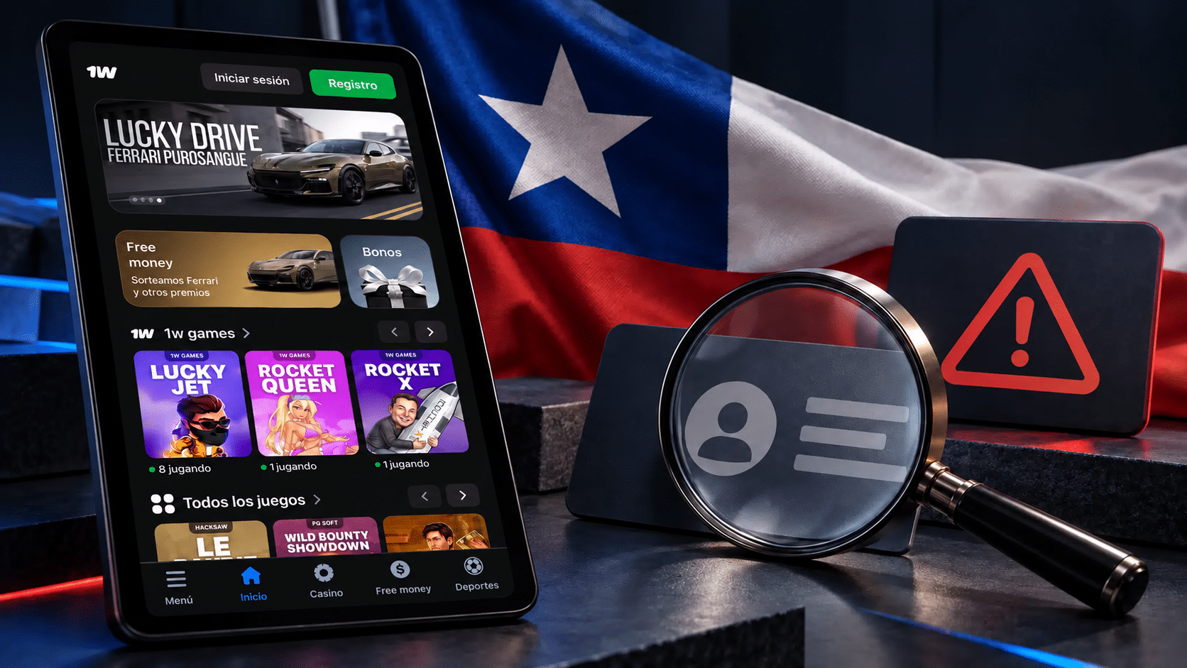 Señales de un acceso no reconocido en 1win Chile