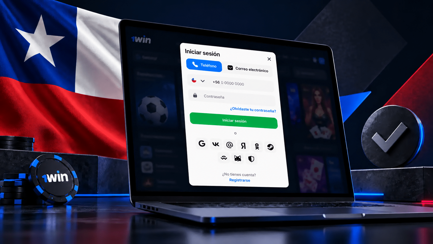 Cómo iniciar sesión en una cuenta existente en 1win Chile