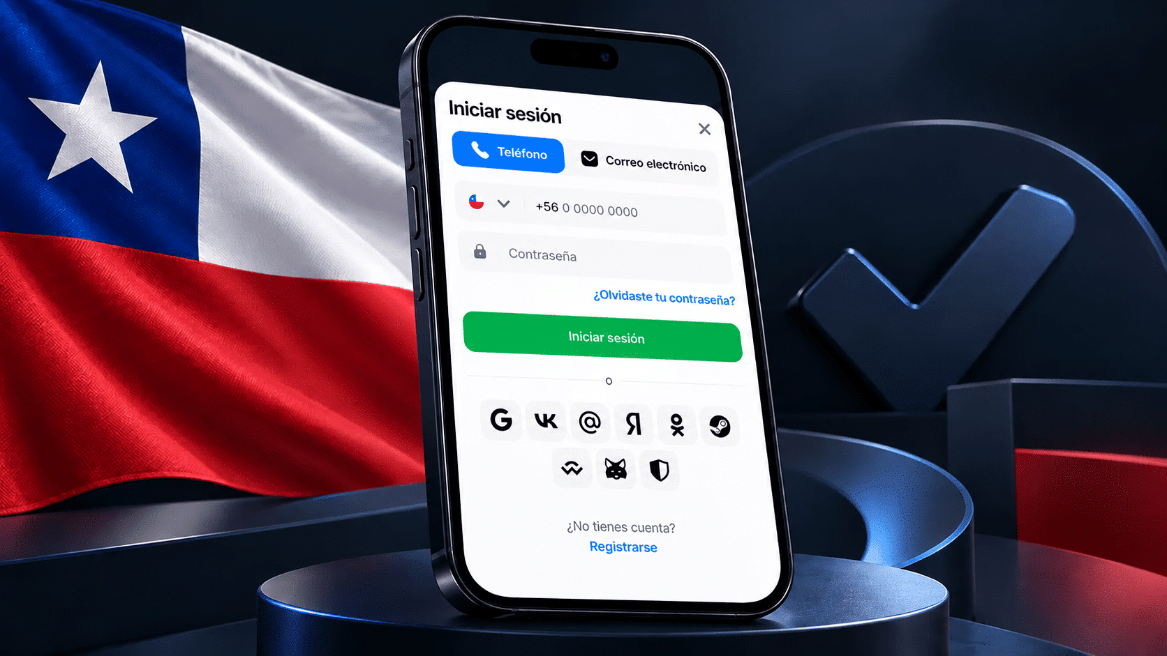 Acceso desde la aplicación en 1win Chile