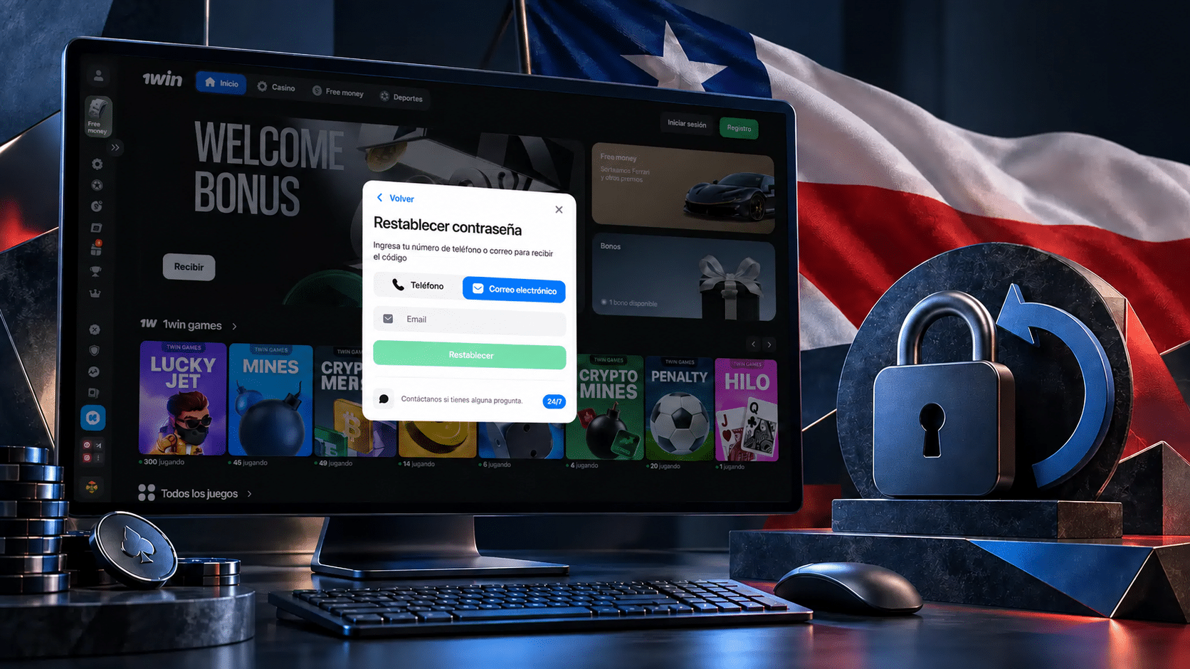 Cómo recuperar la contraseña en 1win Chile